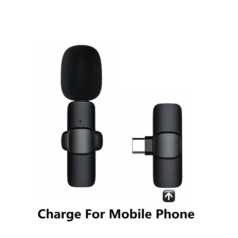 Wireless Lavalier Microphone Portable Audio Video Recording Mini Mic For iPhone Android Long Battery Life Live Broadcast Gaming