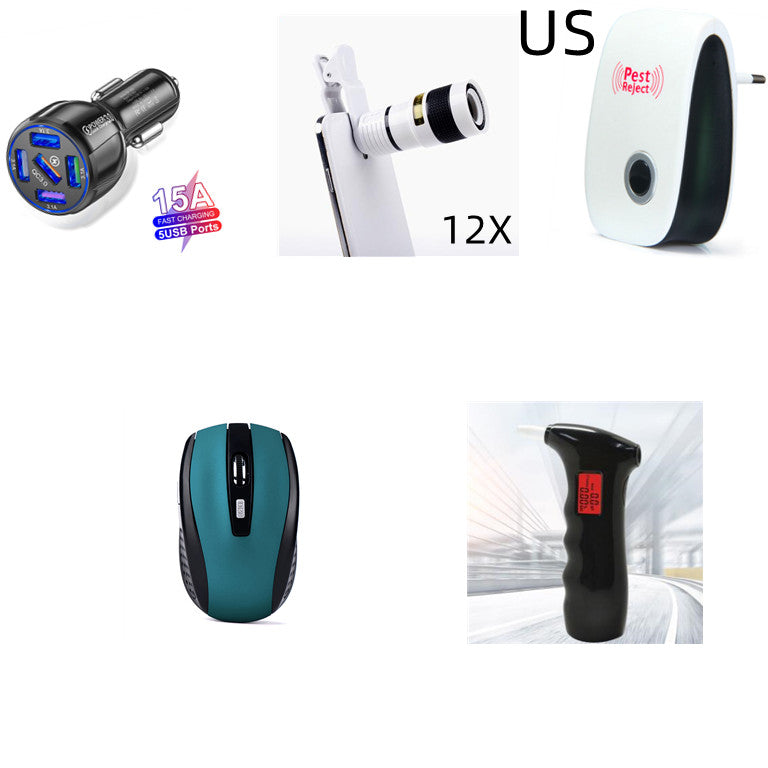 5-port 15A QC3.0 5USB Car Charger Fast Charge Car Charger One For Five Mobile Phone Car Charger