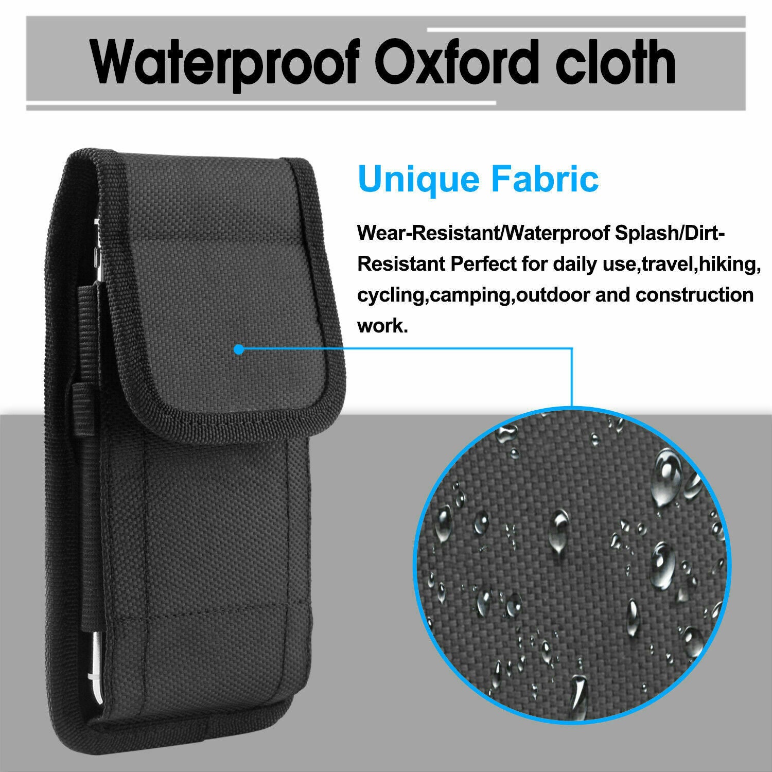 Universal Vertical Cell Phone Holster Pouch Belt Case Cover Sleeve Carrying Case