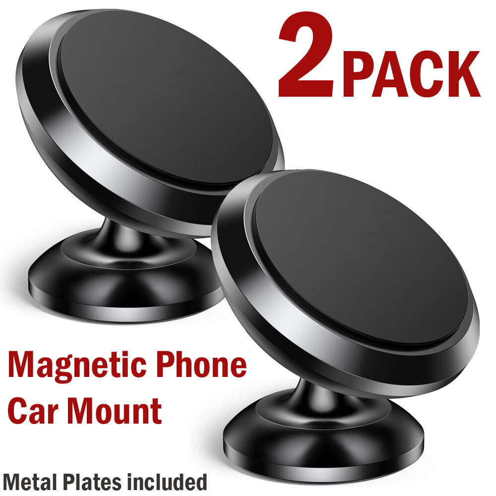 2PC Universal Magnetic Car Mount Cell Phone Holder Stand GPS