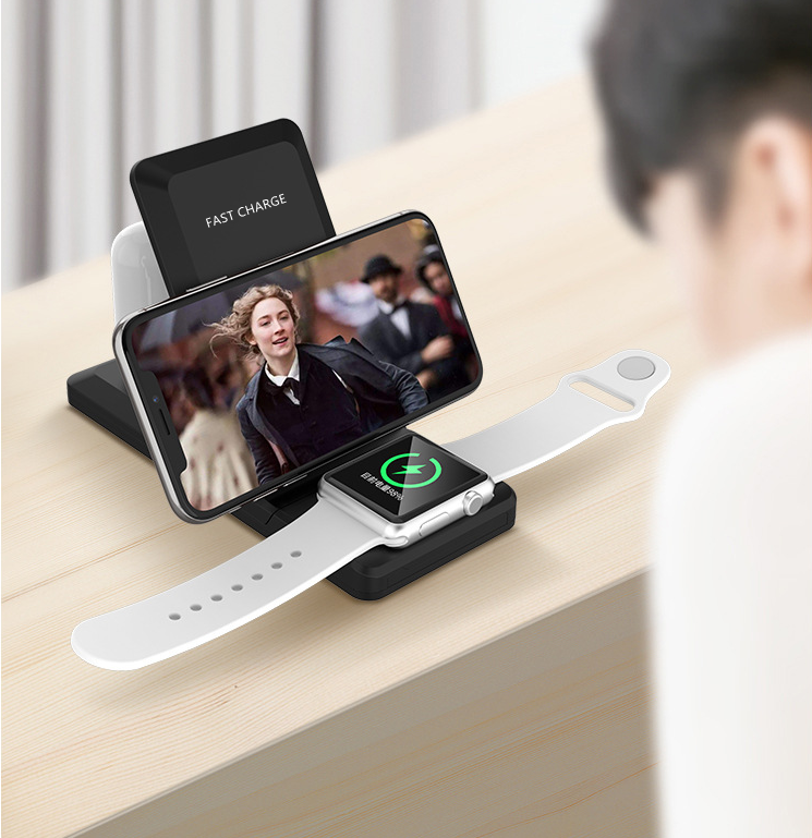 Folding 3-in-1 Multifunctional Wireless Charger