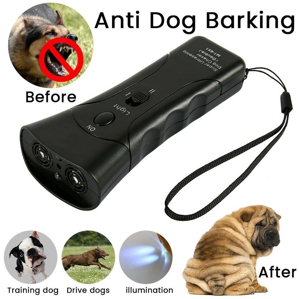 Ultrasonic Anti Dog Barking Trainer LED Light Gentle Chaser Petgentle Sonics