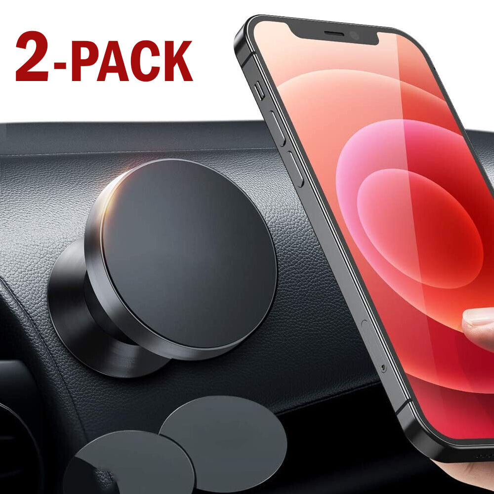 2PC Universal Magnetic Car Mount Cell Phone Holder Stand GPS